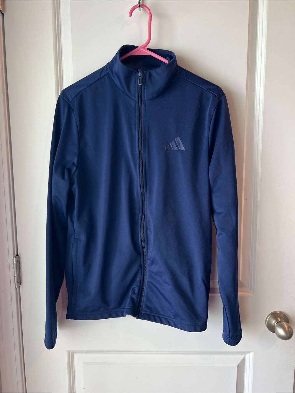adidas Navy Full-Zip track Jacket. Small